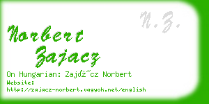 norbert zajacz business card